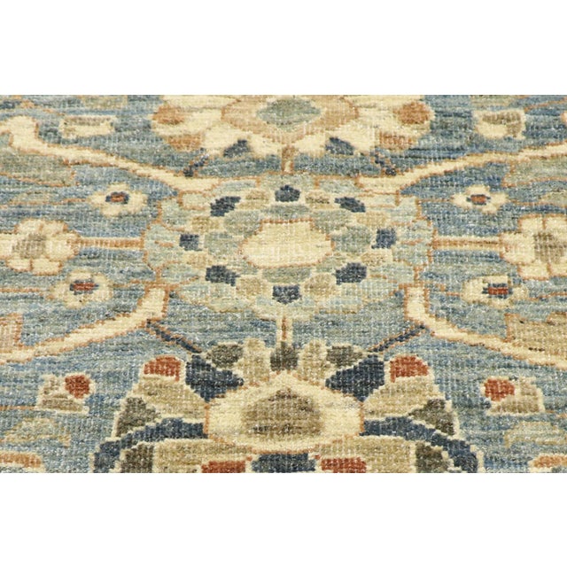 Modern Azure Turkish Sultanabad Rug, 09'03 X 12'03 For Sale In Dallas - Image 6 of 12
