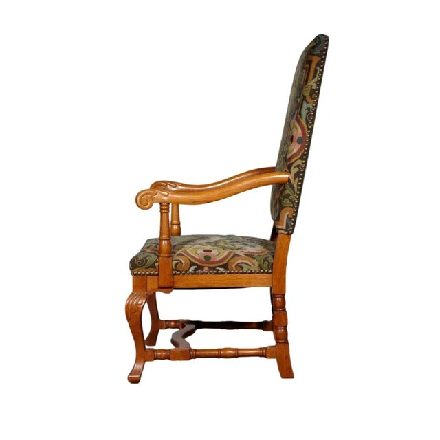 French Danish Arm Chair in the Style of Louis XIV For Sale - Image 3 of 3