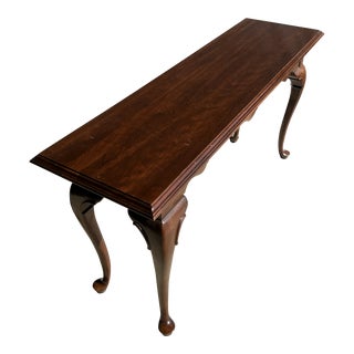 1990s Ethan Allen Cherry Console Table For Sale