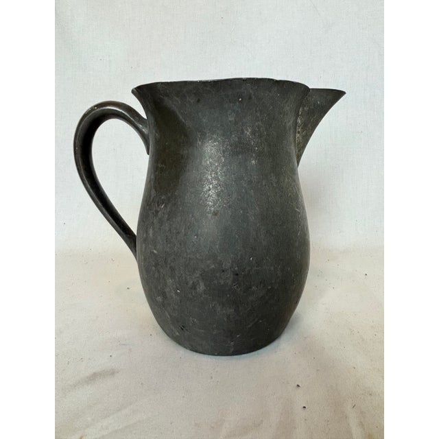 Antique Pewter Pitcher For Sale - Image 4 of 8