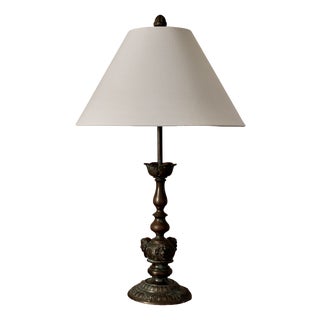 Art Deco Neoclassical Bronze Table Lamp, France, Early 20th Century For Sale