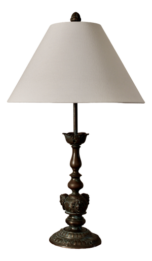 Art Deco Neoclassical Bronze Table Lamp, France, Early 20th Century