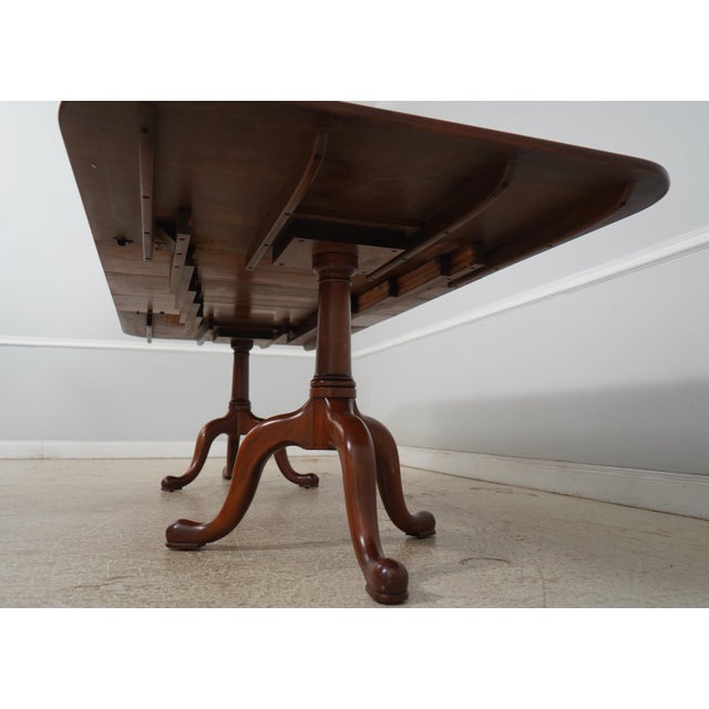 Henkel Harris Cherry Double Pedestal Dining Table For Sale - Image 16 of 18