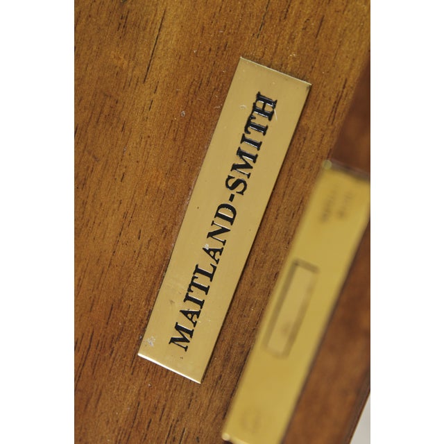 Maitland Smith Burl Wood 3 Drawer Writing Desk Console For Sale - Image 17 of 18