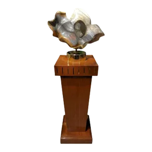 Abstract Alabaster Sculpture with Pedestal by Karen Chera