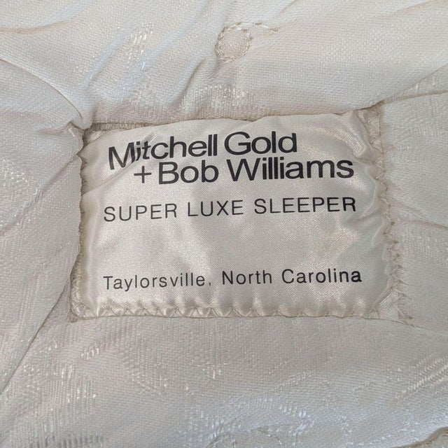 Textile Mitchell Gold + Bob Williams Gray Velvet Sleeper Sofa With Tufted Back For Sale - Image 7 of 10