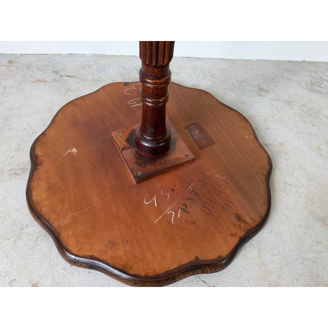 1970s Vintage George III–Style Mahogany Tripod End Table For Sale - Image 11 of 13