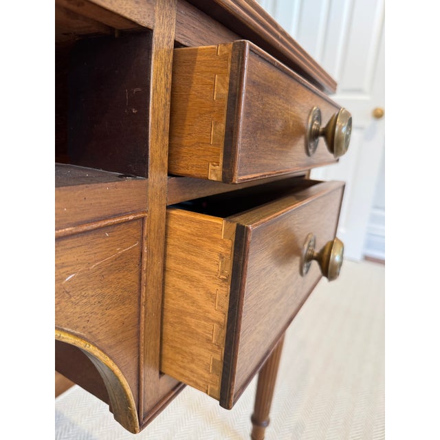 Mid 20th Century English Neoclassical Sheraton Style Desk by Kittinger Desk For Sale - Image 10 of 18