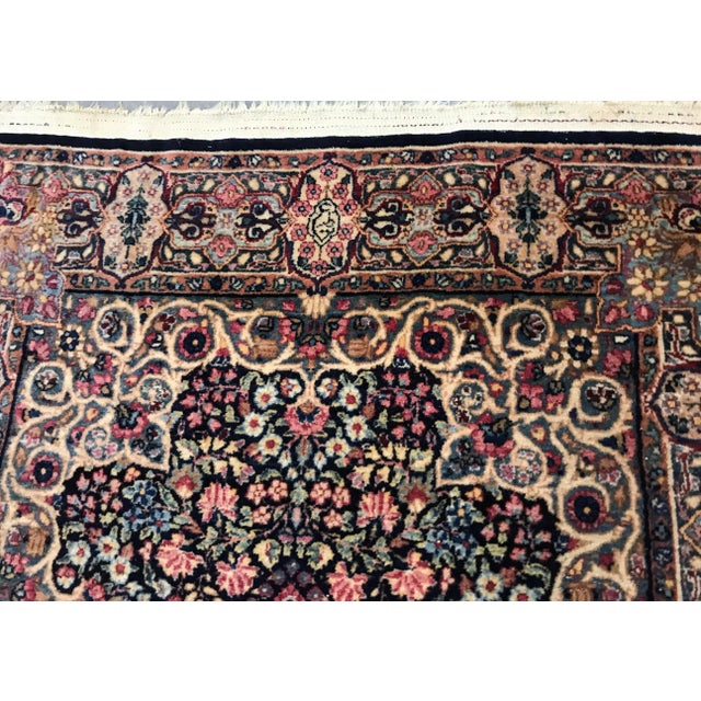 1930s Vintage Design Floral Royal Kierman Rug- 3'6" X 5'1" For Sale - Image 10 of 13