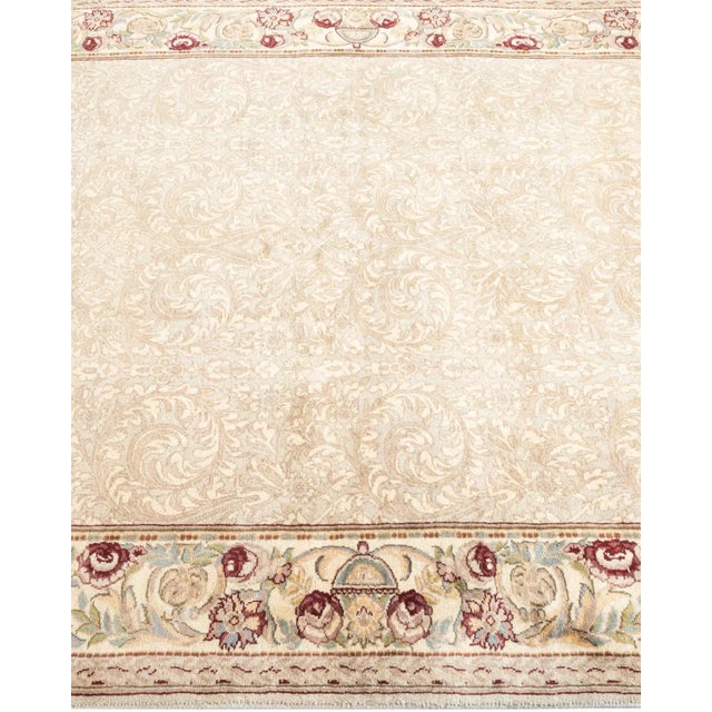 Solo Rugs Mogul, One-of-a-Kind Hand-Knotted Area Rug in Ivory, 4' 1" x 6' 4" For Sale - Image 4 of 8