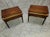 Mid-Century Modern 1960s Danish Rosewood Side Table With Rattan Shelf - Set of 2 For Sale - Image 3 of 13