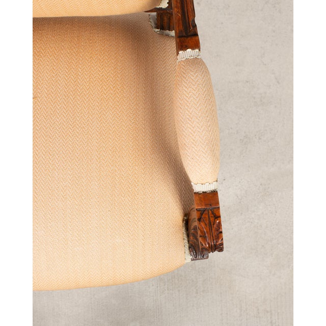 Pair of French Louis XVI Carved Walnut Fauteuil Armchairs For Sale - Image 14 of 17