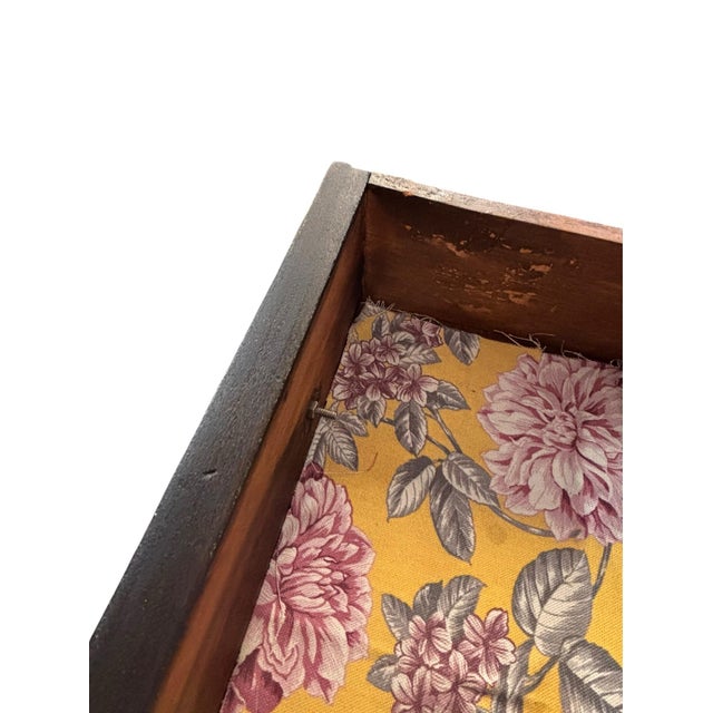 Vintage Distressed Writing Table With Single Drawer & Ceramic Knobs For Sale - Image 10 of 11