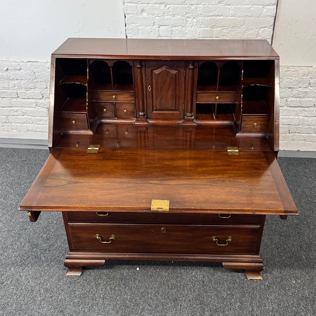 Chippendale Chippendale Slant Front Desk by Henkle Harris For Sale - Image 3 of 15