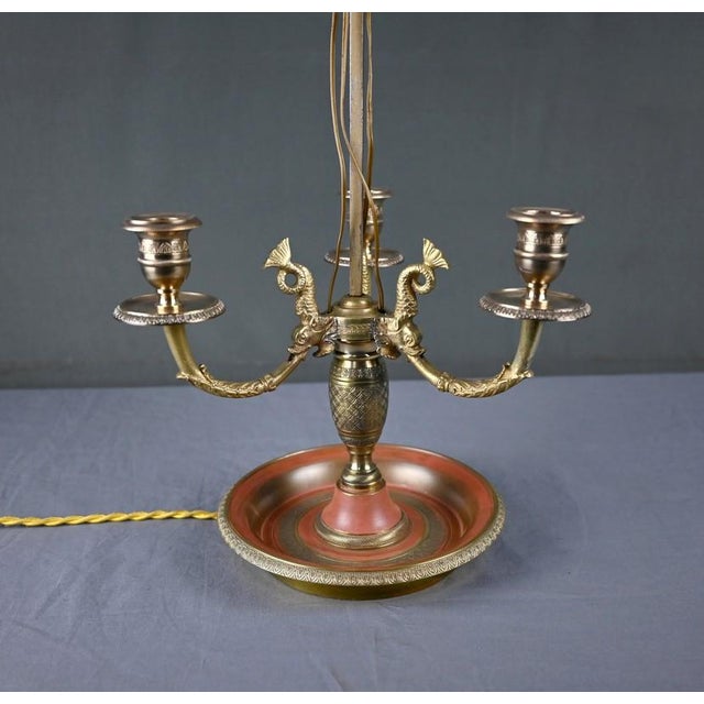 Early 20th Century Restoration Bronze Bouillotte Lamp For Sale - Image 13 of 18