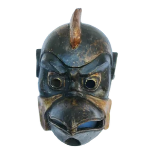 Japanese Bukaku Karura Mask in Dry Lacquer Vintage Early 20th