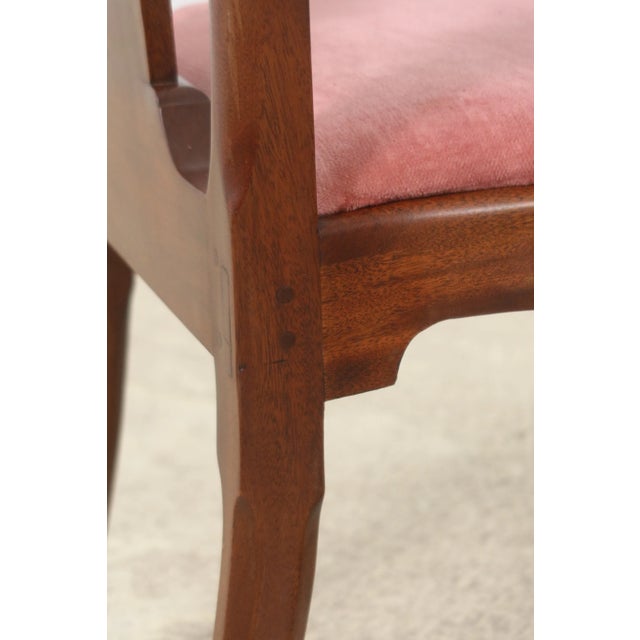 David Knuth Pair Bench Made Mahogany Philadelphia Armchairs For Sale - Image 10 of 13