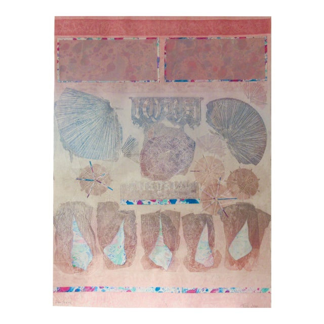 Ruth Leaf Fan Series C. 1990 Collage For Sale