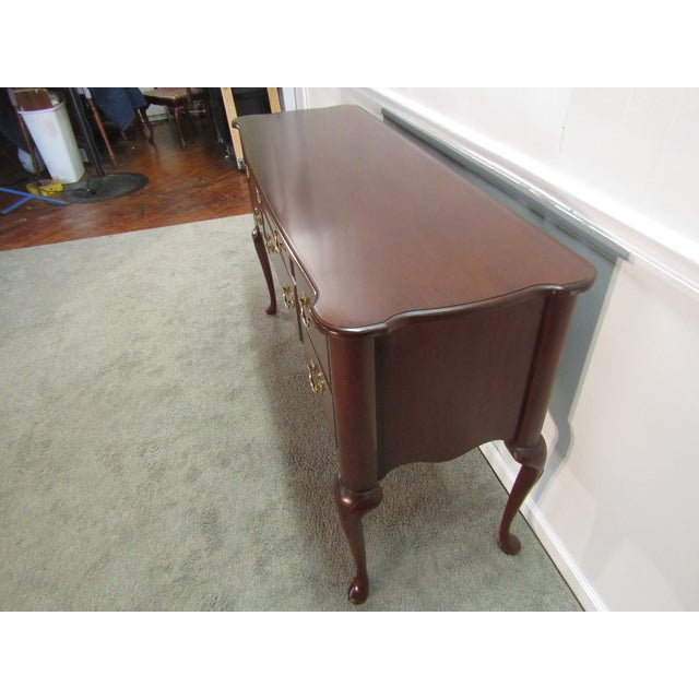 Queen Anne 1990s Harden Solid Cherry Queen Anne Sideboard For Sale - Image 3 of 9