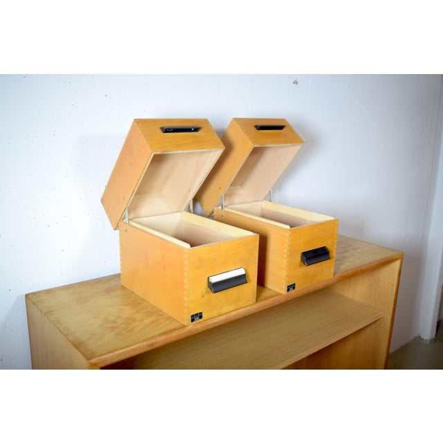This offer includes two original bus card index boxes from the 1970s. the boxes were designed for din a5/din a6 files....