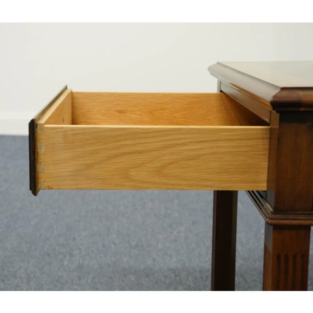 Wood Hickory Chair Co. James River Collection Banded Mahogany Traditional Style 21" Accent End Table For Sale - Image 7 of 12