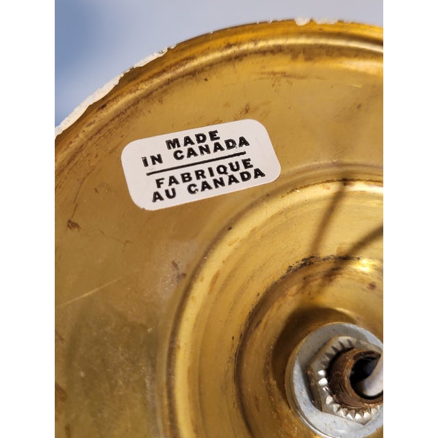 Glass Antique Brass Wall Sconce With Frosted Glass Shade & Etched Floral Design For Sale - Image 7 of 12