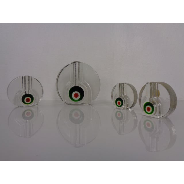 Mid-Century Modern Pop Art Glass Vases by H. Düsterhaus for Walther-Glas, Germany, 1960s, Set of 4 For Sale - Image 3 of 10