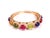 Metal Bochic “Capri” Red Ruby & Multi Color Sapphires Bangle Set In 18K Gold & Silver For Sale - Image 7 of 12
