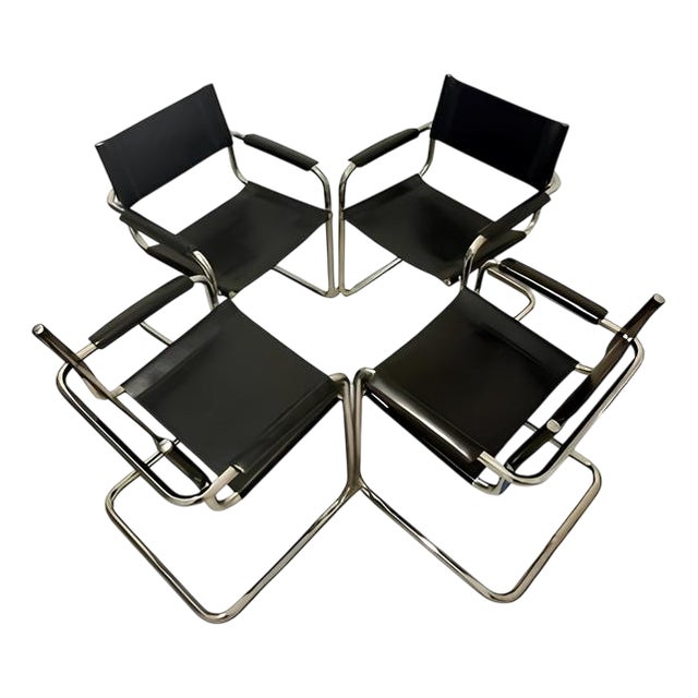 Model S34 Cantilever Armchairs attributed to Mart Stam, Set of 4 For Sale