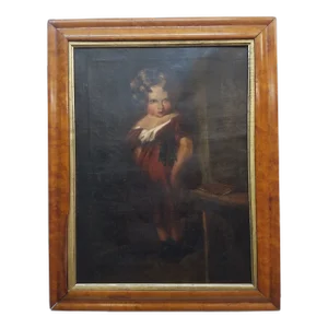 19th Century Oil Painting "The Naughty Child" After Sir Edwin Landseer