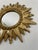 Vintage Mid Century Modern Gilded 12.5" Sunburst Wall Accent Mirror For Sale - Image 6 of 17