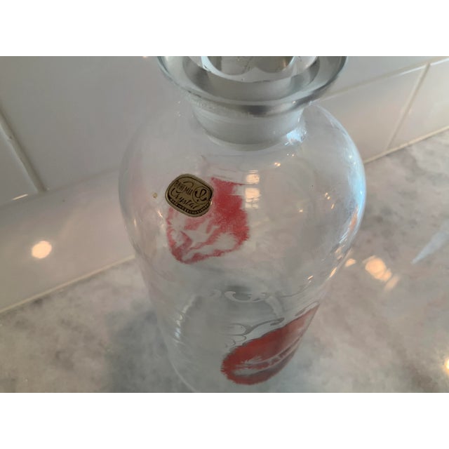 Antique Bohemian Glass Decanter Bottle For Sale - Image 4 of 8