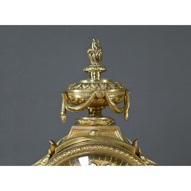 Bronze Clock by G.Philippe for Palais Royal, 1870s For Sale - Image 5 of 18