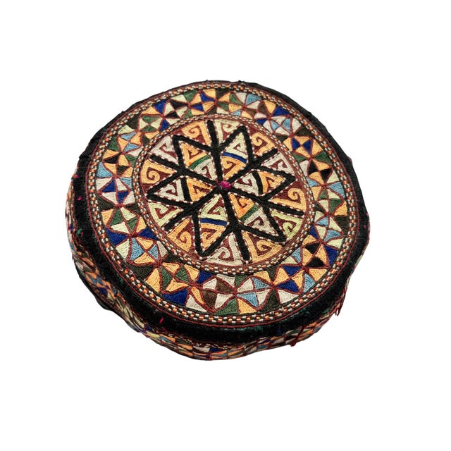 Tribal Tribal Mid-1900's Central Asian Hand Made Afghan-Turkmen Cap For Sale - Image 3 of 6