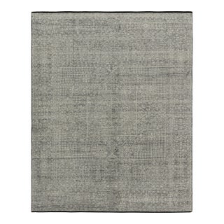 Rug & Kilim’s Mamluk Style Rug with Geometric Floral Patterns in Gray and White - 5x8 For Sale