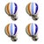Contemporary Modern Multicolor Murano Glass “Rods” Wall Lamps – Lot of 4 For Sale