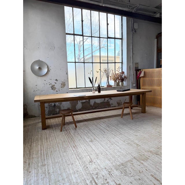 Oak Farmhouse Table, 1950s For Sale - Image 11 of 18