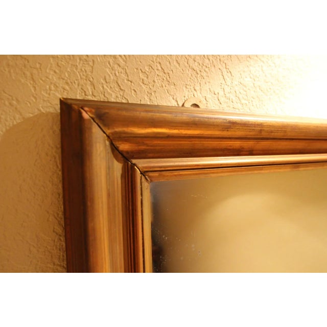 Wood Large 1980s Gilt Wood Mirror For Sale - Image 7 of 10