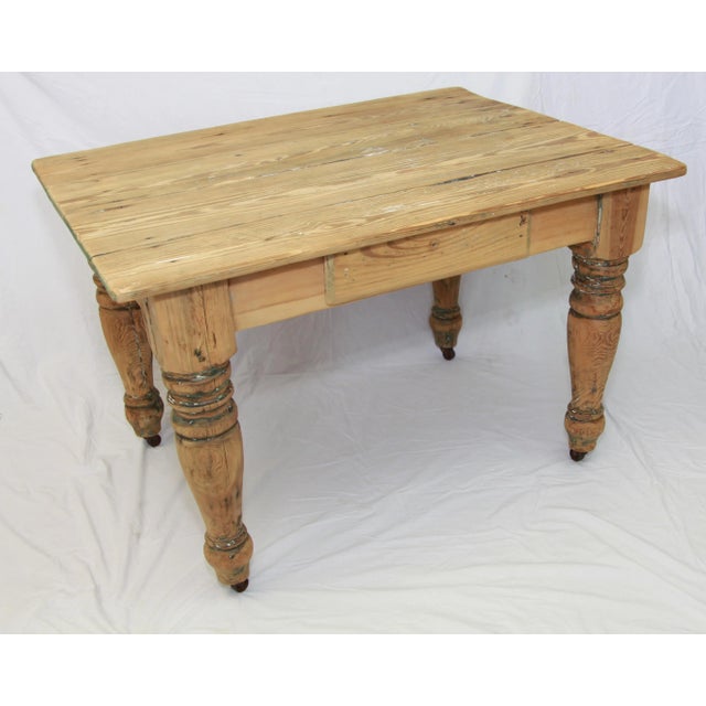 Early 20th Century Bullock Farmhouse Oak Work Table For Sale - Image 4 of 6