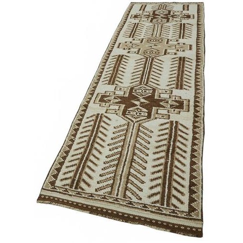 Boho Chic Beige Bohemian Runner Rug For Sale - Image 3 of 7