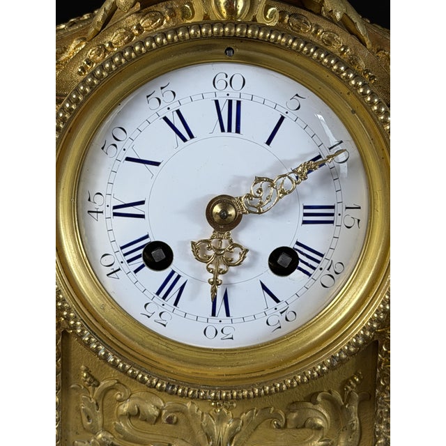 French Napoleon III Gilt Bronze Clock Garniture with Japy Frères Movement, France, Set of 3 For Sale - Image 12 of 18