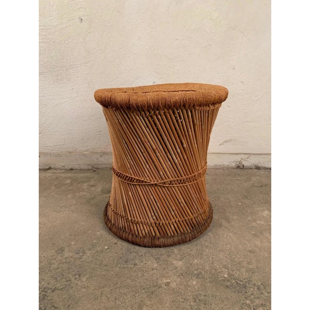 Mid-Century Modern Rattan Pouf, 1960s For Sale - Image 9 of 9