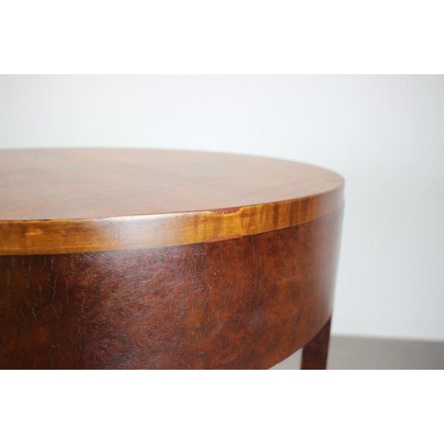 Brown Art Deco Mahogany Veneer Table, Former Czechoslovakia, 1930s For Sale - Image 8 of 12