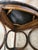 1970s 1970s French Side Table Faux Ostrich Leather Bamboo Wood For Sale - Image 5 of 13