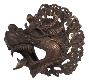 Nepalese Dragon Wall Mounted Incense Burner, 1920s