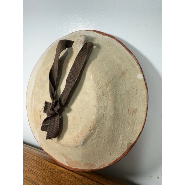 Vintage Hand Painted Mexican Folk Art Plate Hecho en Mexico Floral Wall Decor For Sale - Image 12 of 12