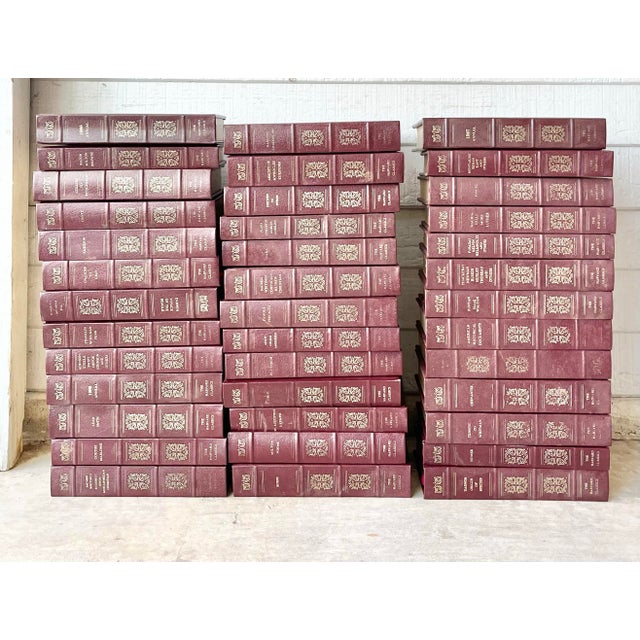 1985 Vintage 39-Book Set The Harvard Classics, Burgundy Leather & Gold Gilding Good vintage condition. Slight wear on some...