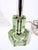 Green Mid 20th Century Mid-Century Modern Etched Glass Lamp + Atomic Cat Print Shade For Sale - Image 8 of 10