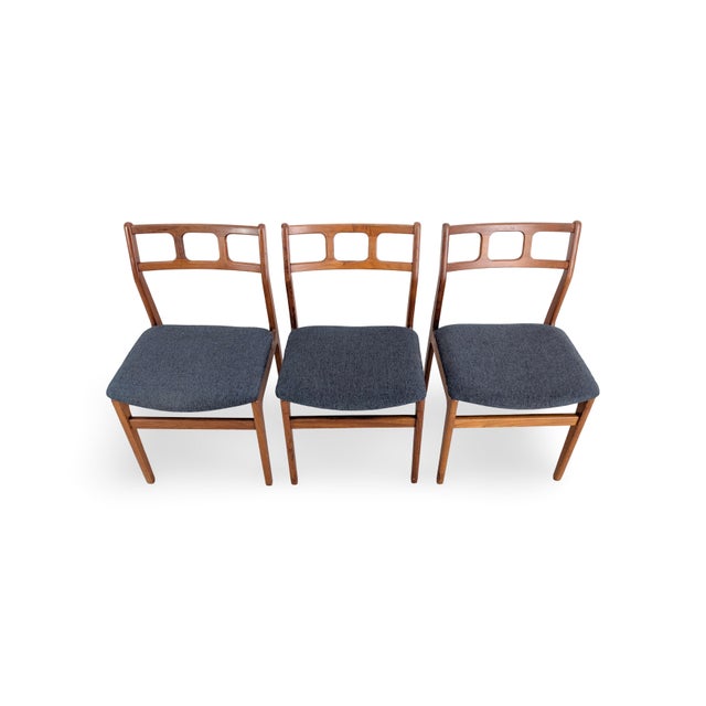 Mid-Century Modern Mid-Century Stühle Danish Teak, 1960s, Set of 3 For Sale - Image 3 of 10
