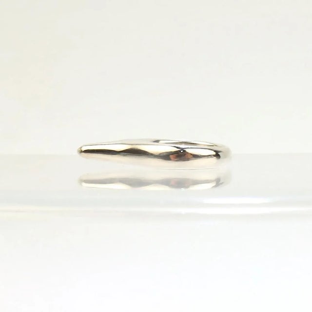 Mid 20th Century Vintage Signed Wesley Emmons High Profile Modernist Sterling Silver & Pearl Ring Size 5.5 For Sale - Image 5 of 8